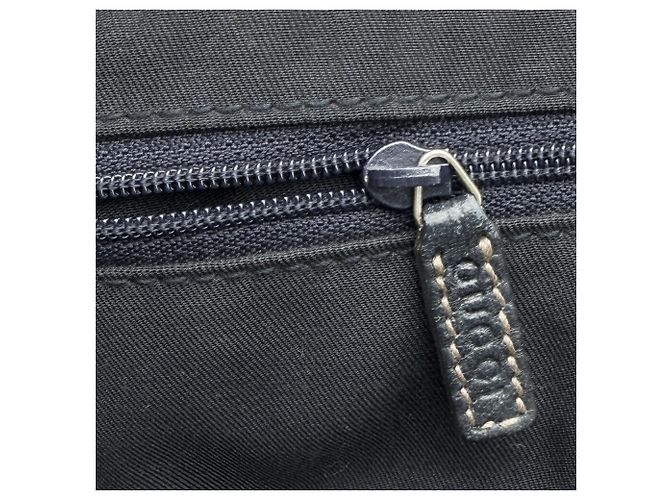 Borsa tote Gucci Abbey in pelle e tela blu navy - vista 14