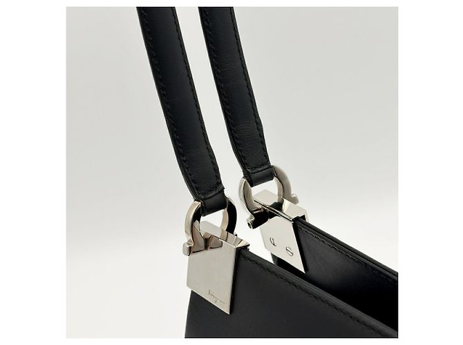 Borsa a tracolla Salvatore Ferragamo Gancini Nero - vista 11