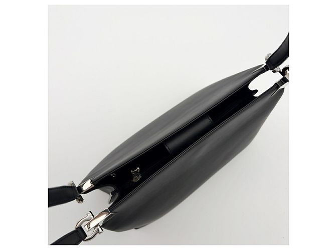Borsa a tracolla Salvatore Ferragamo Gancini Nero - vista 15