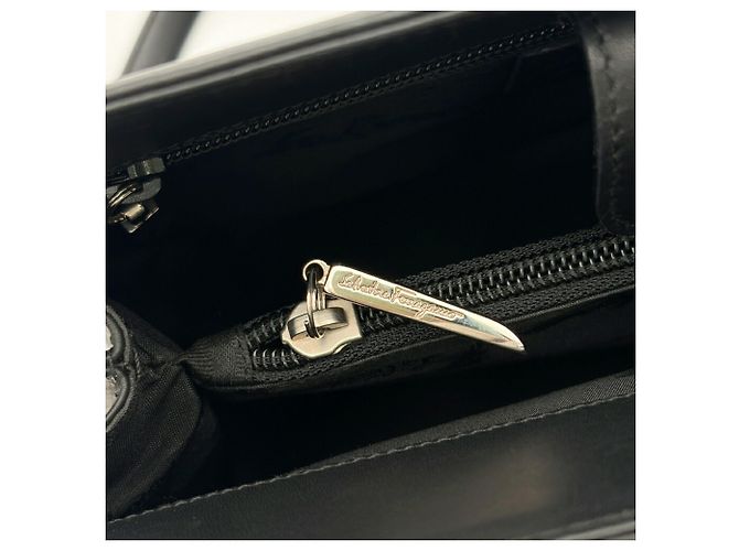 Borsa a tracolla Salvatore Ferragamo Gancini Nero - vista 19