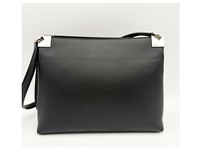 Borsa a tracolla Salvatore Ferragamo Gancini Nero - vista 3