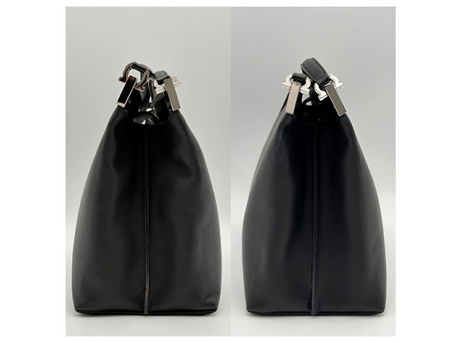 Borsa a tracolla Salvatore Ferragamo Gancini Nero - vista 5