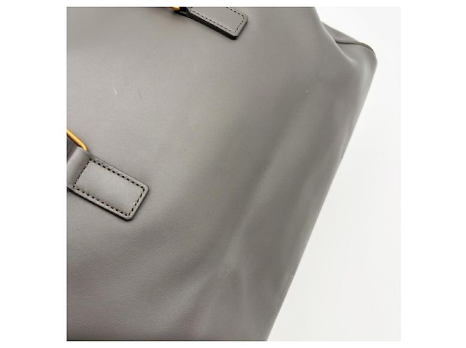 Borsa Boston Saint Laurent in pelle e camoscio grigio Marrone - vista 18