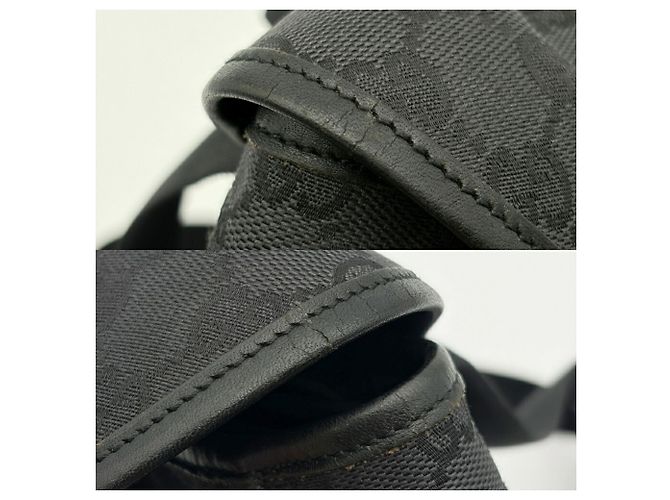 Zaino Gucci nero in tela GG e nylon - vista 10