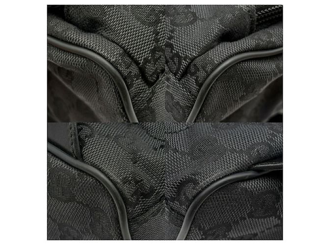 Zaino Gucci nero in tela GG e nylon - vista 12