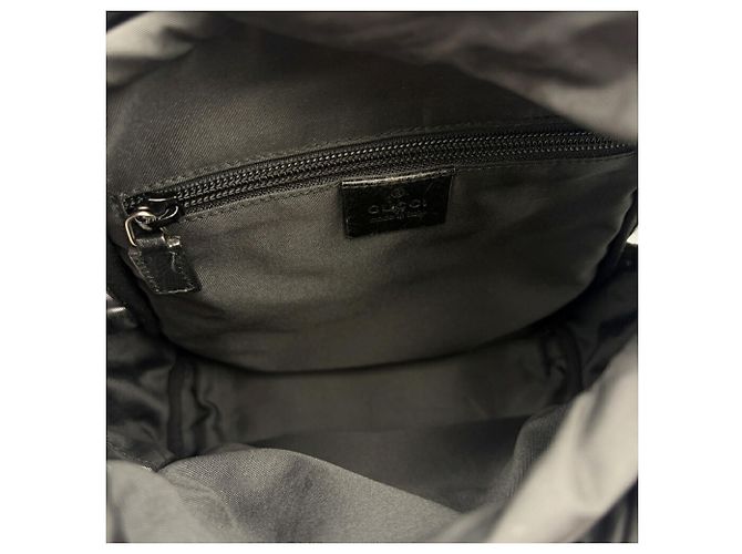 Zaino Gucci nero in tela GG e nylon - vista 18