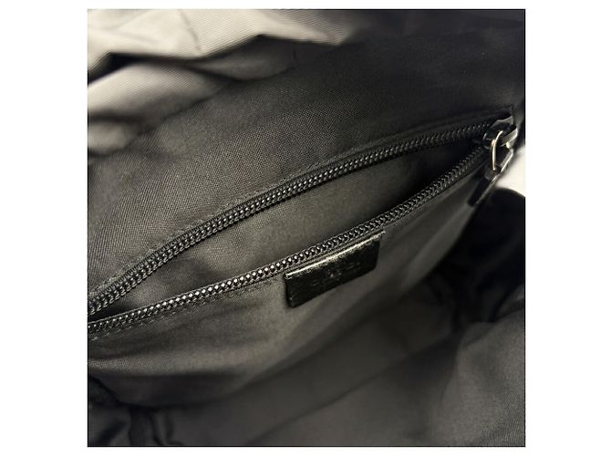 Zaino Gucci nero in tela GG e nylon - vista 19