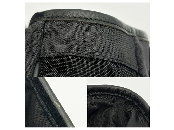 Zaino Gucci nero in tela GG e nylon - vista 20
