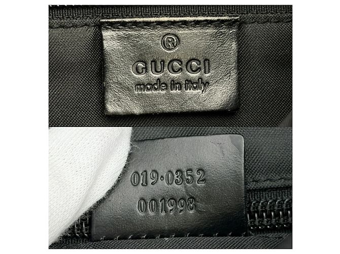 Zaino Gucci nero in tela GG e nylon - vista 21