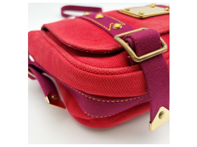 Borsa a tracolla Louis Vuitton Antigua Busas PM Canvas Rosso - vista 10