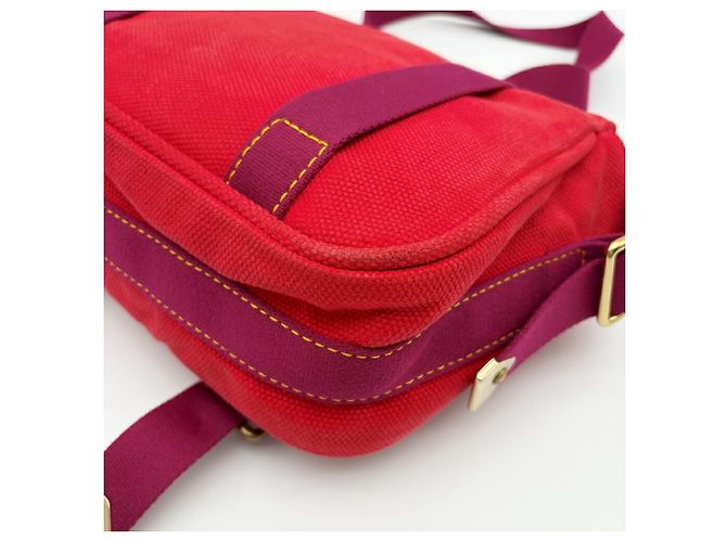 Borsa a tracolla Louis Vuitton Antigua Busas PM Canvas Rosso - vista 13