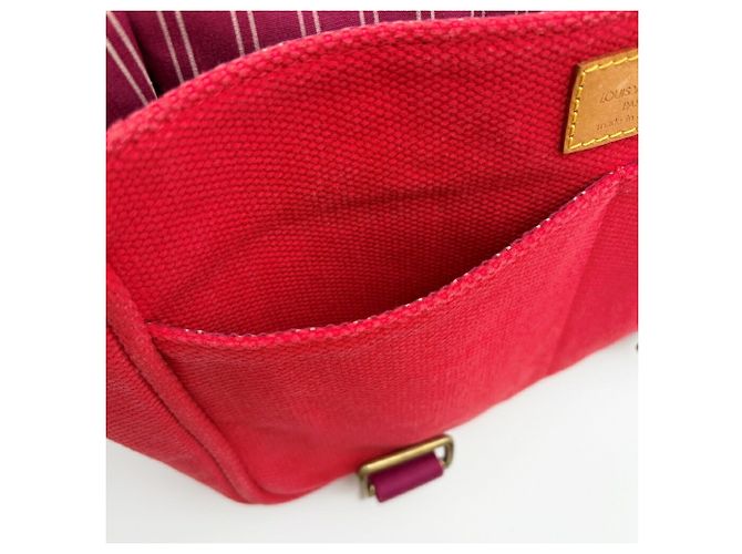 Borsa a tracolla Louis Vuitton Antigua Busas PM Canvas Rosso - vista 19