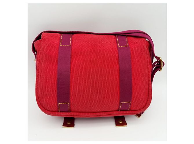 Borsa a tracolla Louis Vuitton Antigua Busas PM Canvas Rosso - vista 3