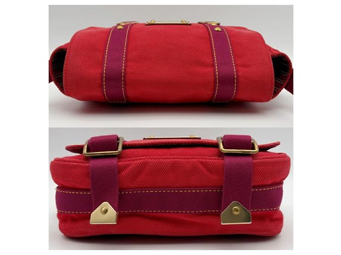 Borsa a tracolla Louis Vuitton Antigua Busas PM Canvas Rosso - vista 6