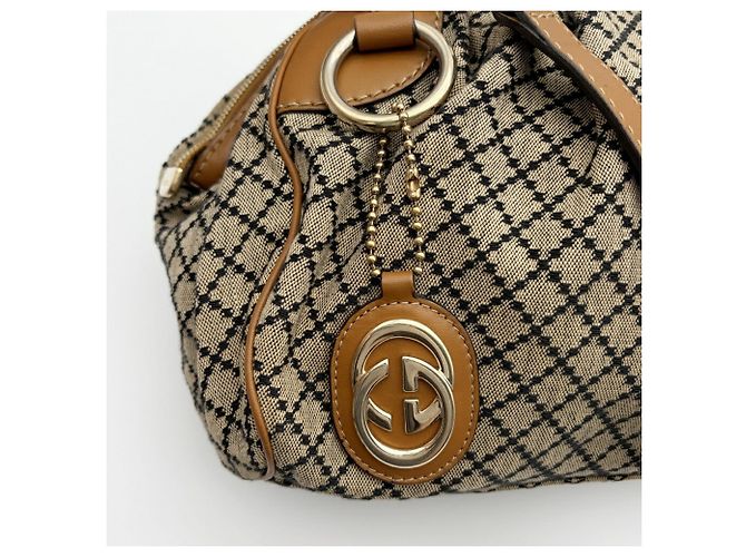 Borsa a tracolla Gucci Diamante Sukey da donna Marrone - vista 10