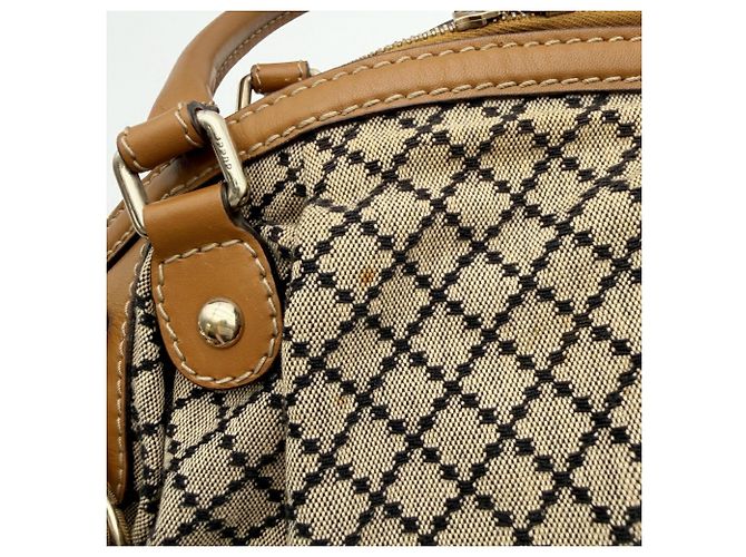 Borsa a tracolla Gucci Diamante Sukey da donna Marrone - vista 11
