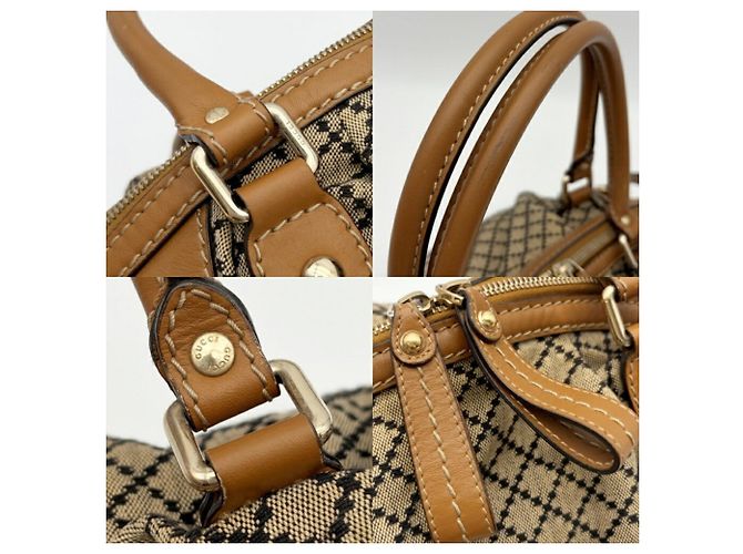 Borsa a tracolla Gucci Diamante Sukey da donna Marrone - vista 8