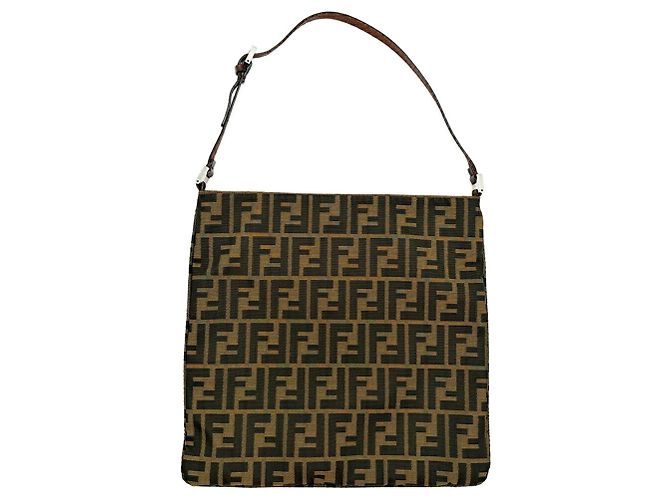 Borsa a tracolla Fendi Zucca Marrone scuro - vista 2