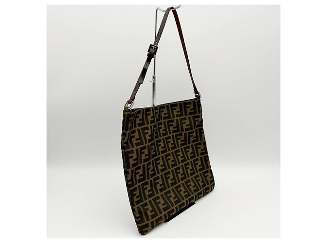 Borsa a tracolla Fendi Zucca Marrone scuro - vista 4