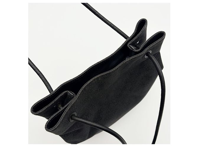 Borsa Tote a Spalla Gucci in Canvas GG Nero - vista 14