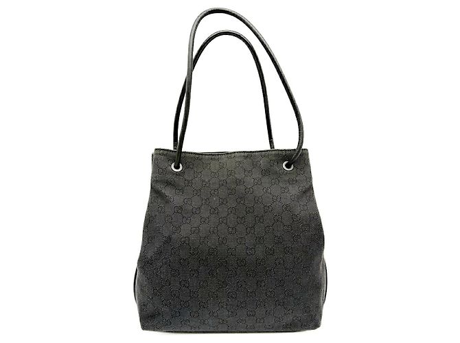 Borsa Tote a Spalla Gucci in Canvas GG Nero - vista 2