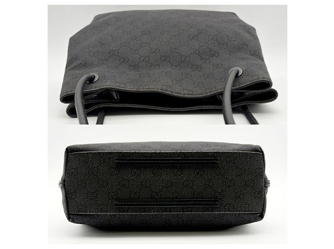 Borsa Tote a Spalla Gucci in Canvas GG Nero - vista 5