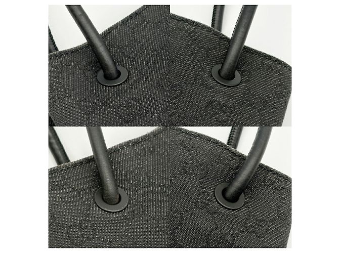 Borsa Tote a Spalla Gucci in Canvas GG Nero - vista 6