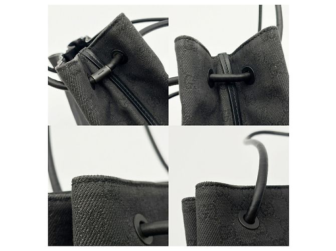 Borsa Tote a Spalla Gucci in Canvas GG Nero - vista 7