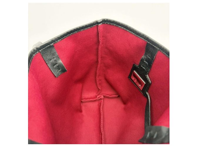 Fendi Zucchino Tote Bag 8BH056 Schwarz Rot - Ansicht 18