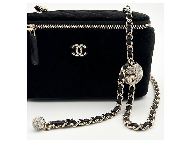 Borsa a tracolla Vanity in pelle nera matelassé Chanel Nero - vista 10