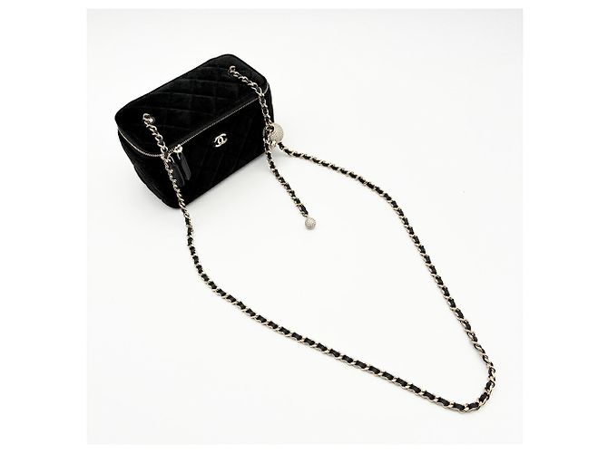 Borsa a tracolla Vanity in pelle nera matelassé Chanel Nero - vista 15