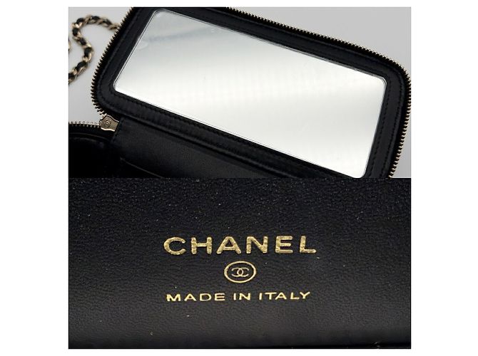 Borsa a tracolla Vanity in pelle nera matelassé Chanel Nero - vista 18