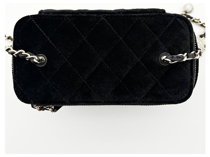 Borsa a tracolla Vanity in pelle nera matelassé Chanel Nero - vista 4