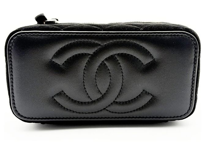Borsa a tracolla Vanity in pelle nera matelassé Chanel Nero - vista 5