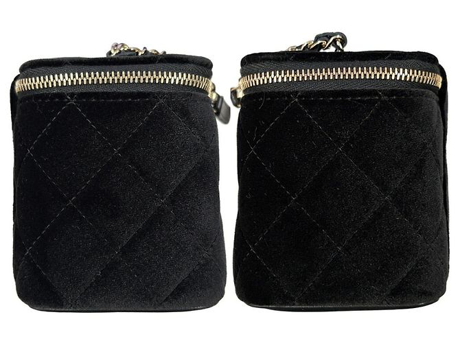 Borsa a tracolla Vanity in pelle nera matelassé Chanel Nero - vista 6