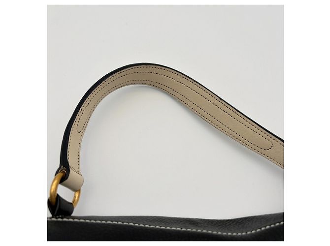 Borsa a mano Yves Saint Laurent Muse Nero Bianco - vista 10