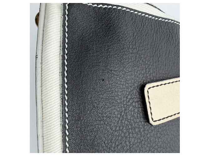 Borsa a mano Yves Saint Laurent Muse Nero Bianco - vista 13