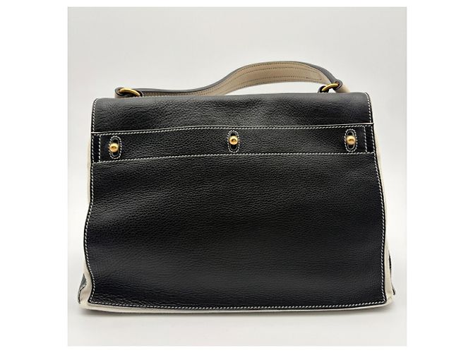 Borsa a mano Yves Saint Laurent Muse Nero Bianco - vista 2