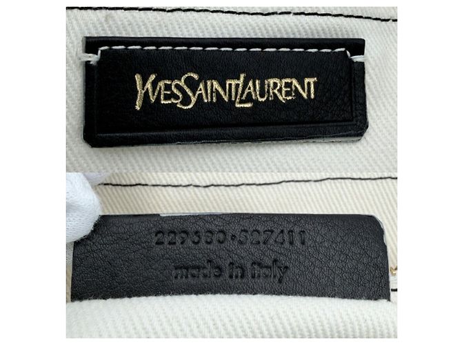 Borsa a mano Yves Saint Laurent Muse Nero Bianco - vista 20