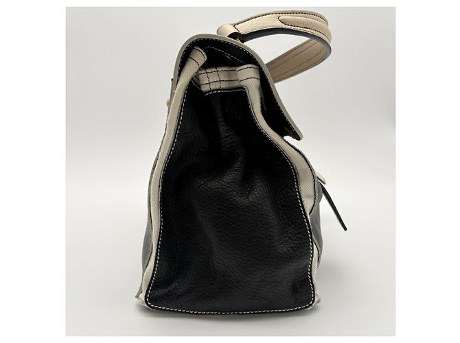 Borsa a mano Yves Saint Laurent Muse Nero Bianco - vista 4