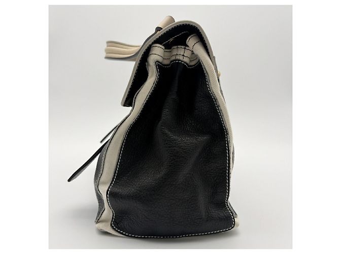 Borsa a mano Yves Saint Laurent Muse Nero Bianco - vista 5
