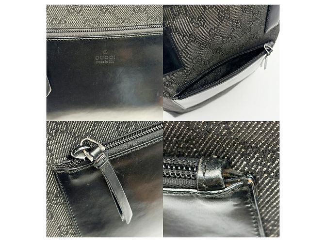 Borsa Tote Gucci in tela GG nera Nero - vista 11
