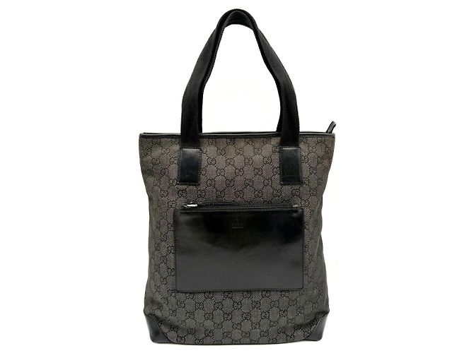 Borsa Tote Gucci in tela GG nera Nero - vista 2