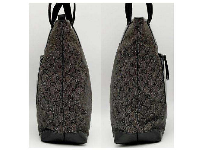 Borsa Tote Gucci in tela GG nera Nero - vista 4