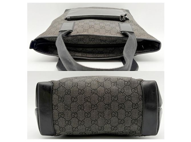 Borsa Tote Gucci in tela GG nera Nero - vista 5
