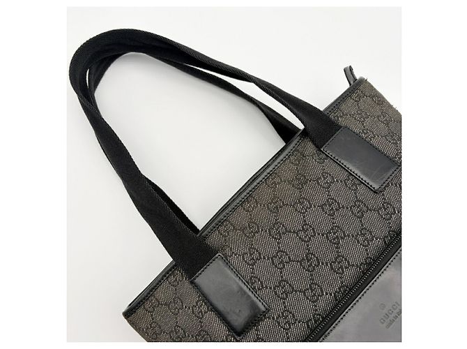Borsa Tote Gucci in tela GG nera Nero - vista 6