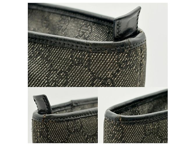 Borsa Tote Gucci in tela GG nera Nero - vista 9