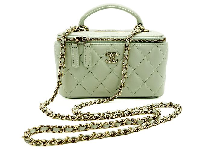Borsa Vanity Chanel Matelassé Verde chiaro - vista 2