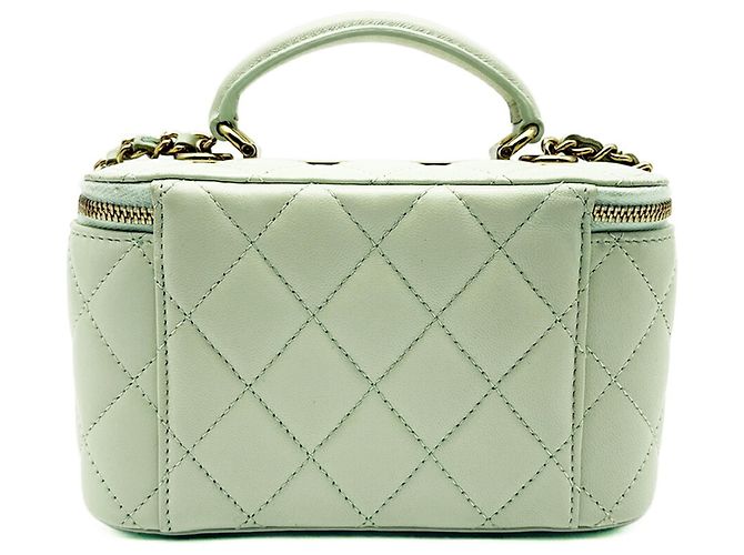 Borsa Vanity Chanel Matelassé Verde chiaro - vista 5