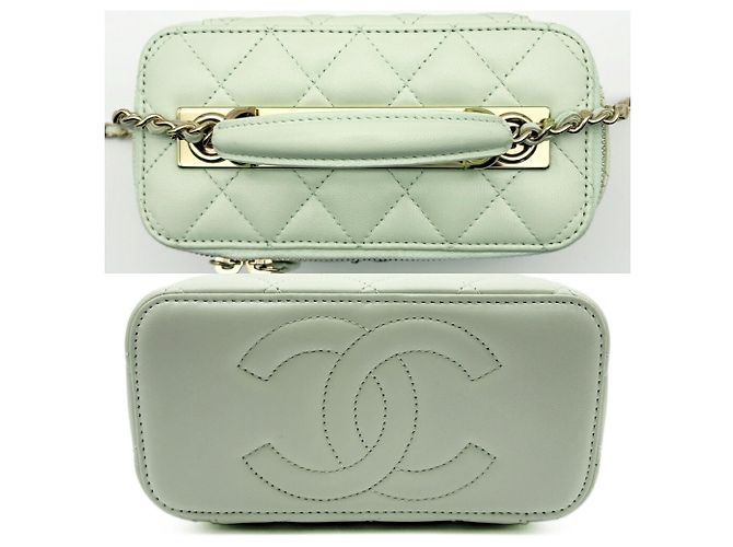 Borsa Vanity Chanel Matelassé Verde chiaro - vista 6